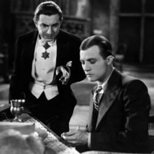 Bela Lugosi and David Manners (as Jonathan Harker) in 1931’s Dracula
