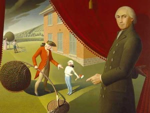 Grant Wood’s Parson Weems’ Fable, 1939