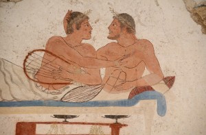 The fresco from the Tomb of the Divers, Paestum, Italy, circa 470 B.C.E.