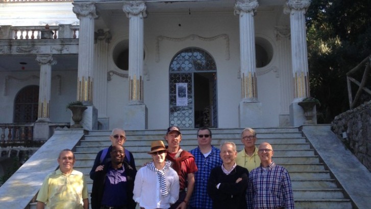 Oscar Wilde Tours group at Villa Lysis (author and founder, Andrew Lear, third from right.)