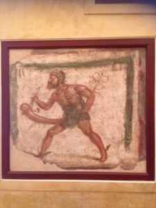 Priapus, fresco from Pompeii