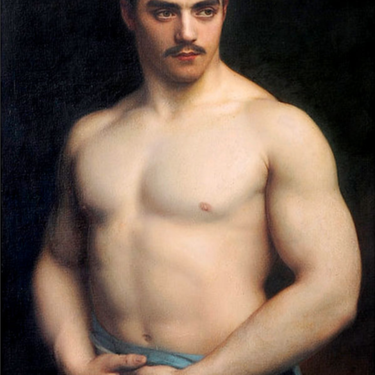 Gustave Courtois in the Paris Salon By Eduardo A. Febles: One journalist accused Courtois of bad taste for showing the athlete bare-chested, while another speculated on the artist’s experience of pleasure while executing the work: “What intense pleasure M. Gustave Courtois must have felt while giving shape to the triumphant torso of the athlete Maurice de Riaz! How he has caressed its sinuous contours!”