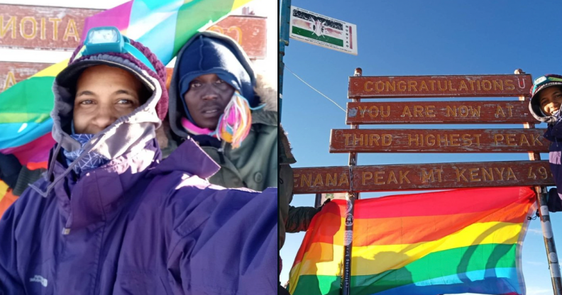 Kenyan Aunty Sex Scandal Com - Pride-flag-at-the-top-of-Mount-Kenya- The Gay & Lesbian Review